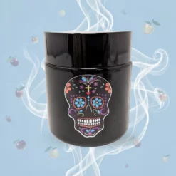 Schweiz Großhandel+Skull+Tag der Toten Glas+1 Mund+Kein Aroma+Schwarz luftdicht